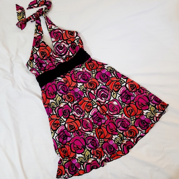 ● Seecklless | Floral Print hatler Dress - Picture 11 of 11